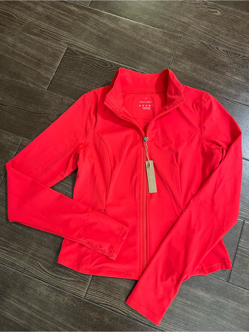 Women's Red Zip-Front Utility Jacket